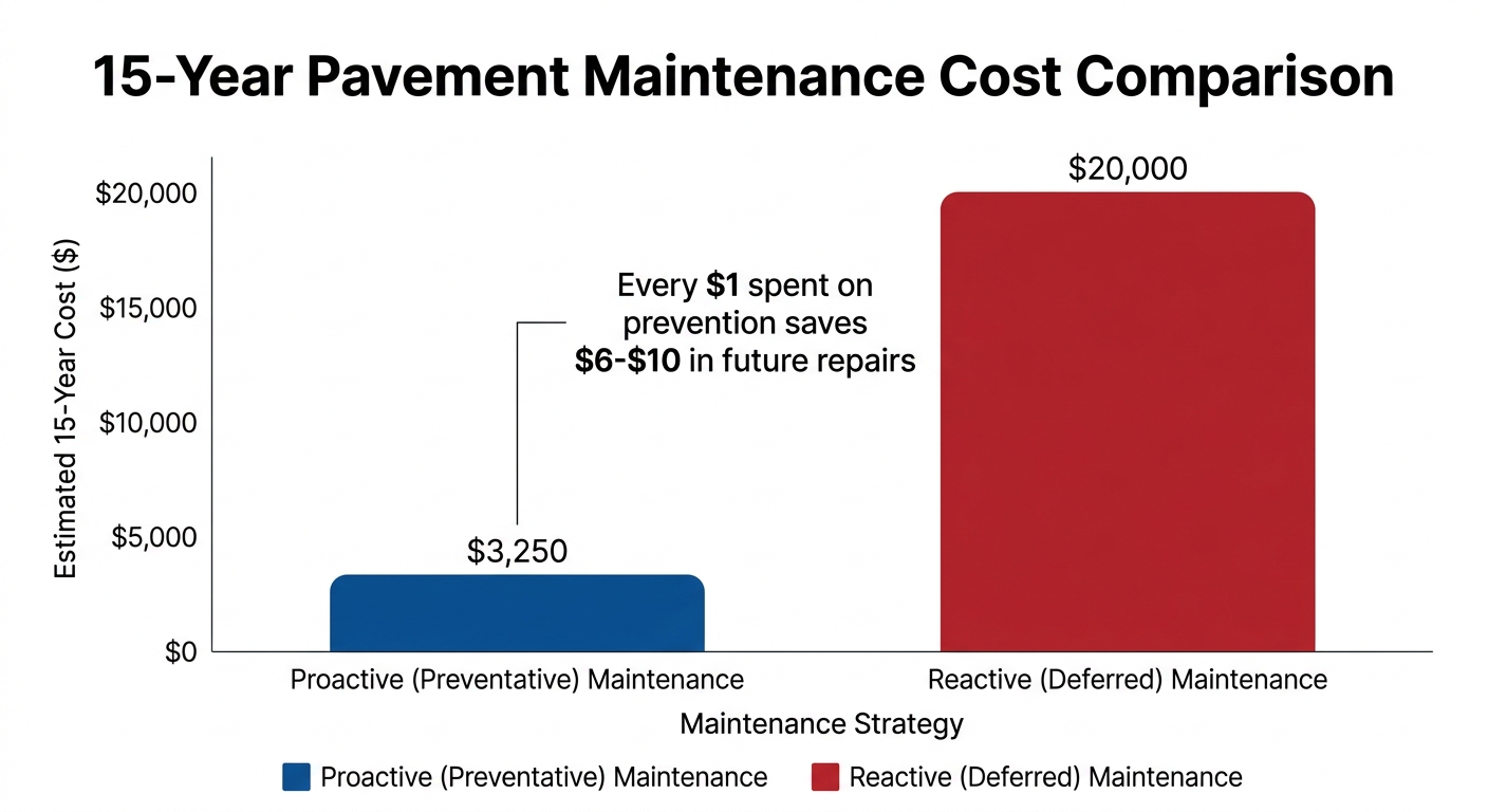 15-Year Pavement Maintenance Cost Comparison