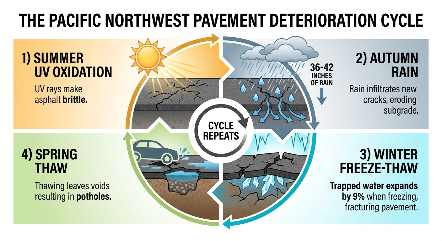 The Pacific Northwest Pavement Deterioration Cycle