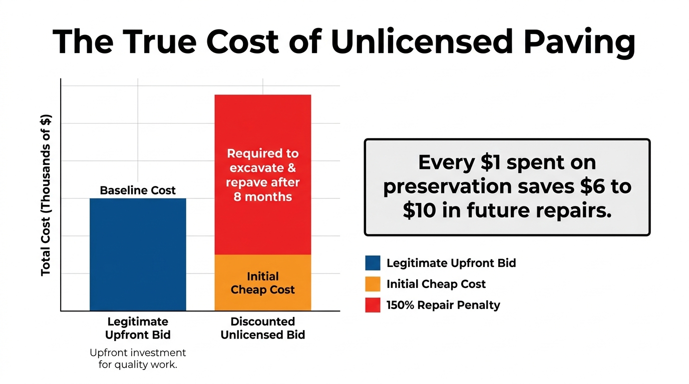 The True Cost of Unlicensed Paving